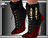 !F! ankle boots lock-red