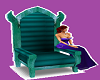 Royal Teal Throne Chair