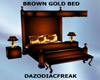 Brown Gold Bed