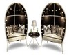 FAUTEUILS COUPLE MARRON