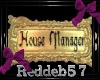 *RD* House Mgr Brass Tag