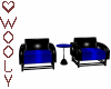 Chat chairs pvc blk blue