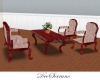 Colonial Sofa Red