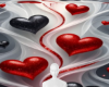 Black red hearts bg