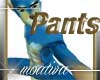 blue gold furry pants