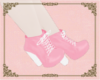A: Pink white boots
