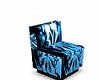 blue glass chair