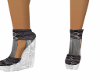 gray platform sandals