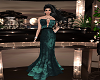 Teal Green Holiday Gown