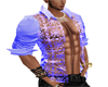 Purple open lace shirt