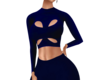 Blue Tight Sleeve Shirt