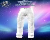 WHITE LEATHER PANTS M