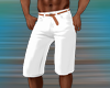 white beach 3/4 shorts