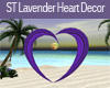 ST LAVENDER HEART DECOR