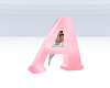 Pink Letter A with Pose