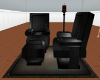 black chair set