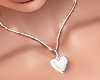 $ Heart Necklace Silver