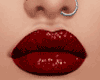 Crimson lipstick