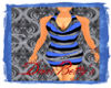 Diorr Stripe Dress Blue