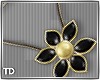 BlackGoldFlower Necklace