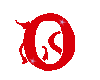 Letter O Red Sticker