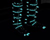 -x- neon teal spikes