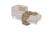 Beige & Gold Chaise