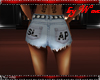 !W Slap Denim Shorts