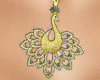 }Golden Peacock Pendant{