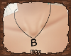 K. "B" Necklace;Black;RQ