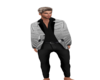 silver n black suit