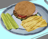 Hamburger & Fries Plate
