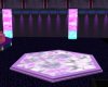 a purple dance floor