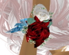 Red&Whi Wrist corsage