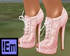 !Em Pink Lace Shoes 
