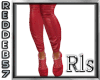 Red Leather Straight Leg