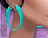 Contrast earrings blu