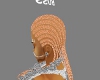 orange white braids