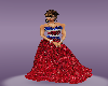 Red, white and blue gown