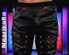 Red Black Spiked Pants