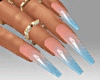 Ombre Nails | Gold Rings