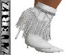 Fringe Boots Grey White