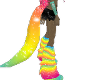 Jelly Rainbow Fox Tail