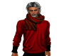 red sweater and scarf