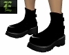 black strapless boots