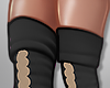 Thigh socks black-tan