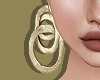 Gold Triple Earrings