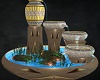 small gold fountain