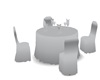 White wedding table set