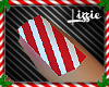*L* Short Candy Cane Red